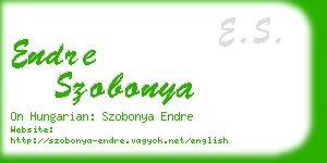 endre szobonya business card